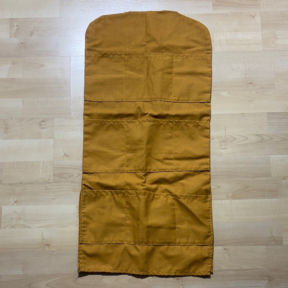 Handmade vintage Mustard Yellow Fabric Organizer Panel
